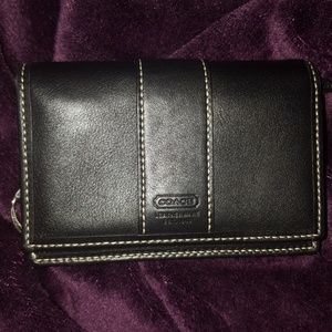 Beautiful Black Leather Coach Wallet